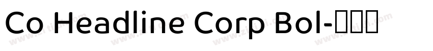 Co Headline Corp Bol字体转换